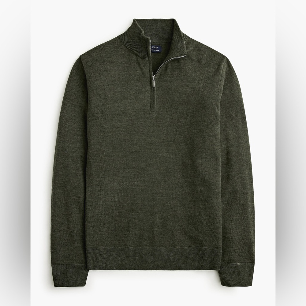 Jcrew- Quarter Zip Merino Wool Sweater - Men’s Large